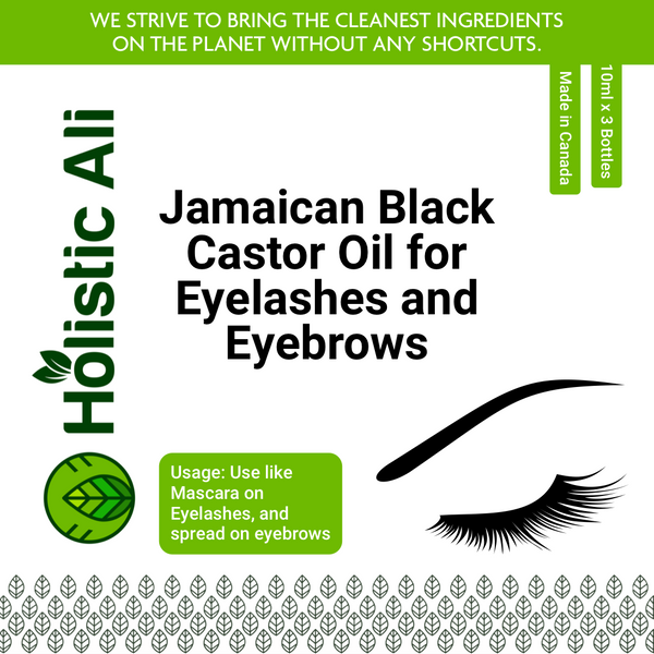 Jamaican Black Castor Oil for Eyelashes and Eyebrows 10ml x 3