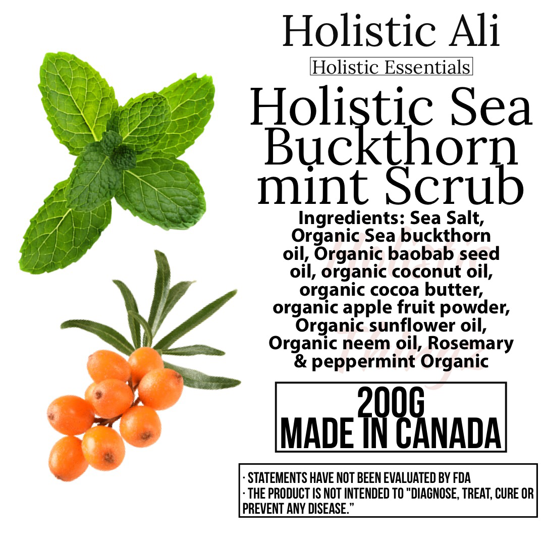 Holistic Sea Buckthorn Mint Face and Body Scrub 200g