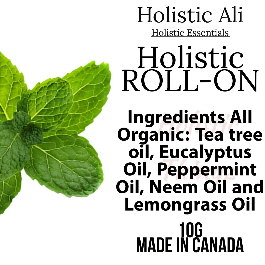 Holistic Roll on with Peppermint, Tea Tree, Eucalyptus, Neem and Lemongrass 10ml x 2