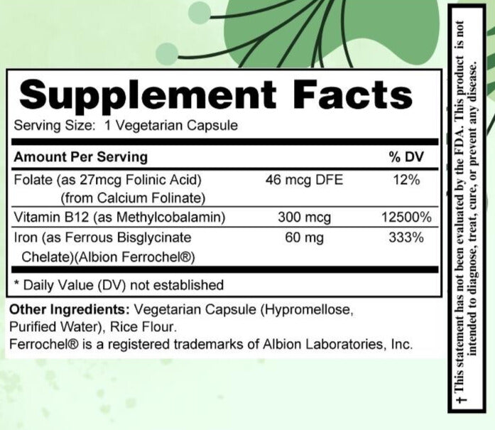 Holistic Extra Strength Iron Bisglycinate (Non Constipating Iron)