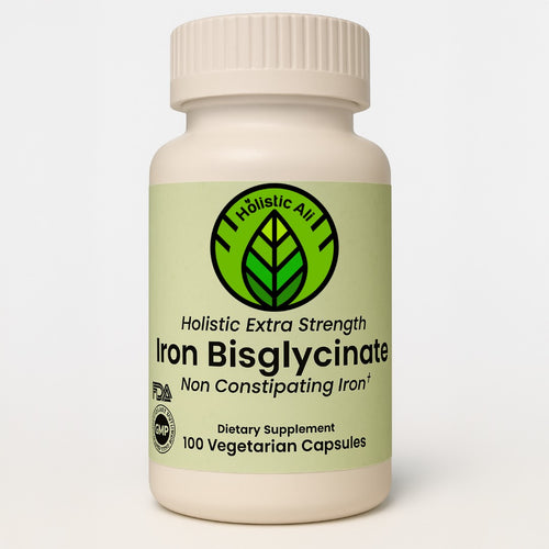 Holistic Extra Strength Iron Bisglycinate (Non Constipating Iron)