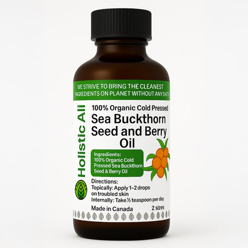 Organic PURE 100% Cold Pressed Sea Buckthorn Seed & Fruit Oil (2 Sizes)