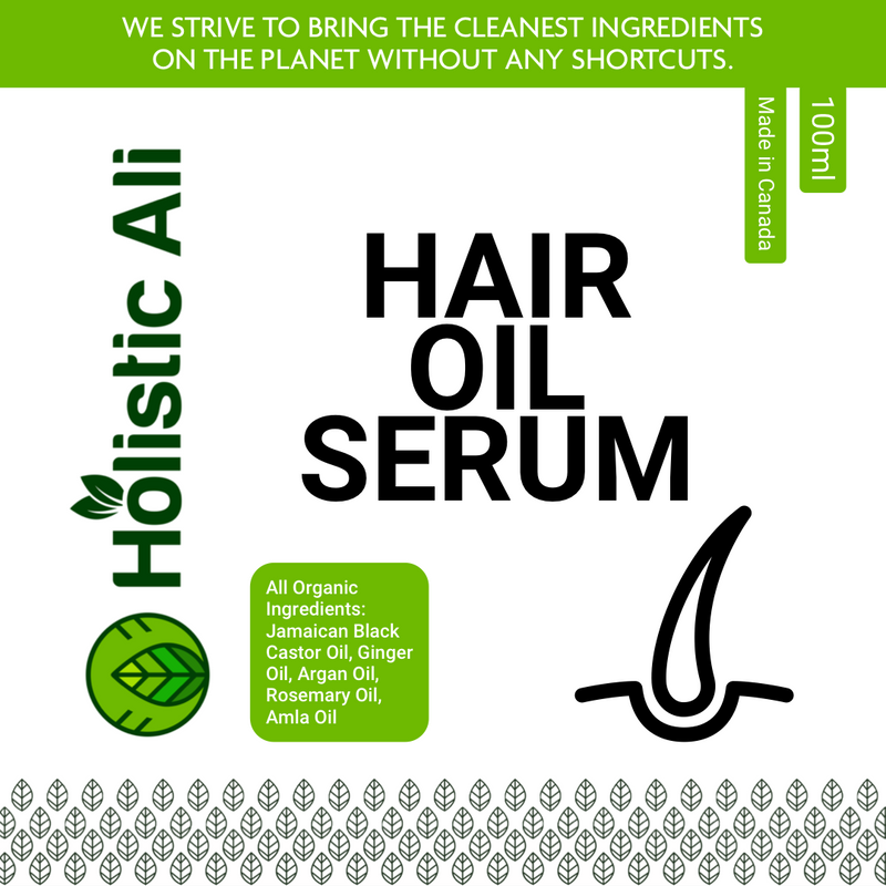 Holistic Hair Oil serum Jamaican Black Castor Oil, Amla Oil, Ginseng Oil, Argan Oil, Ginger Oil, and Rosemary Oil