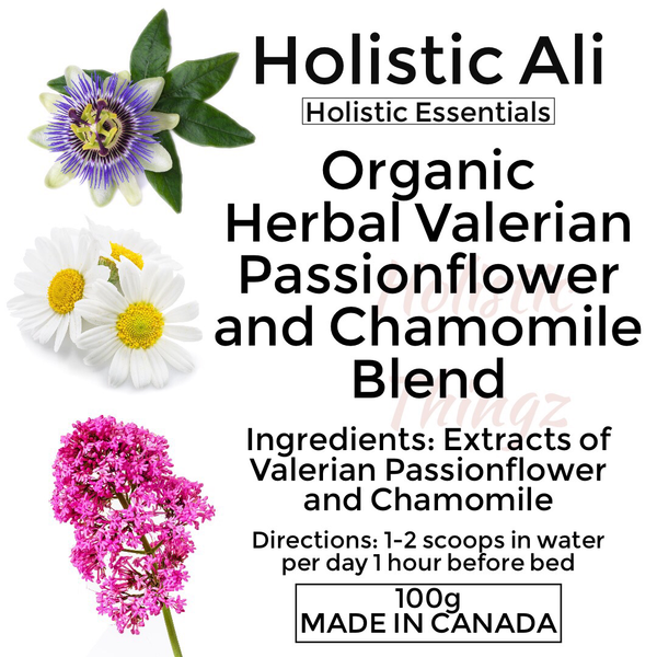 Organic Herbal Valerian Passionflower and Chamomile Blend 100g