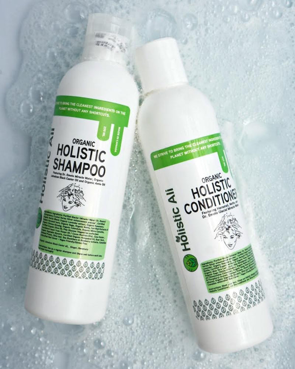 Holistic Hair Care Bundle - Shampoo & Conditioner, Hair Serum, Bamboo Silica Capsules